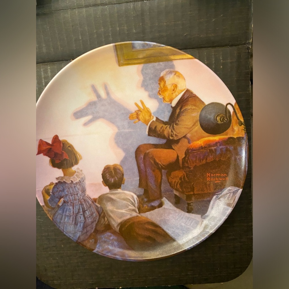 Norman Rockwell “Shadow Artist” Collectors Plate